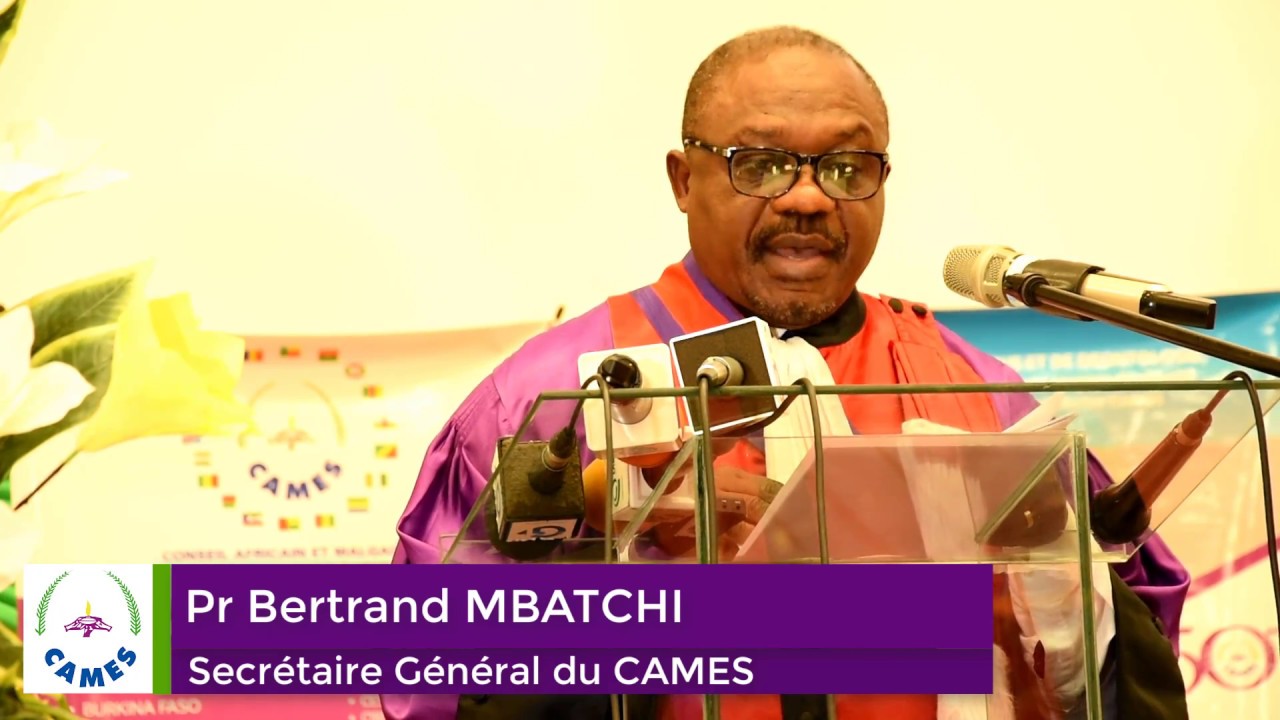 CAMES: Pr Bertrand Mbatchi est mort