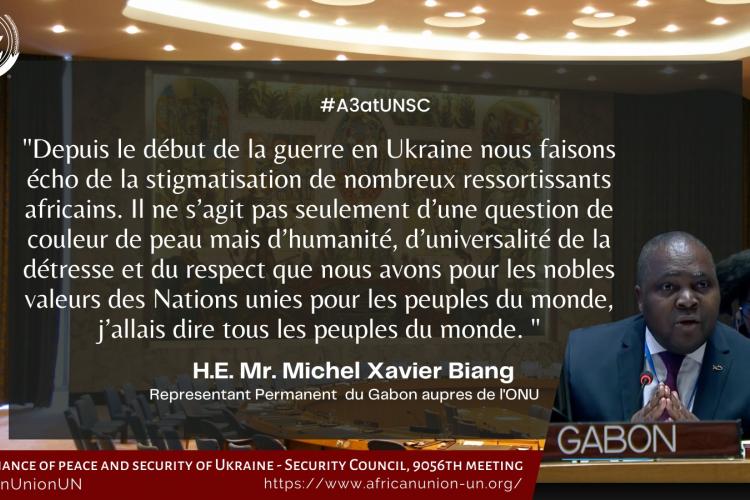 Guerre en Ukraine : le Gabon hausse le ton au conseil de sécurité de l’ONU sur la discrimination des ressortissants africains 