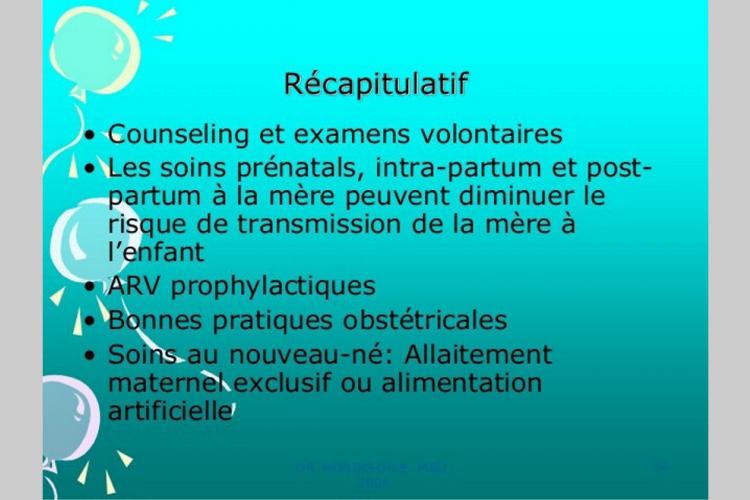 VIH-Sida : L'alimentation qui sied au nouveau-né