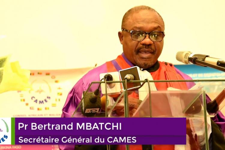 CAMES: Pr Bertrand Mbatchi est mort